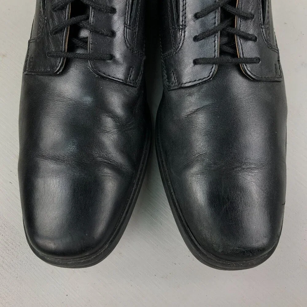 Clarks Men's Size 8.5M Collection Tilden Plain Black Ultimate Comfort Oxfords